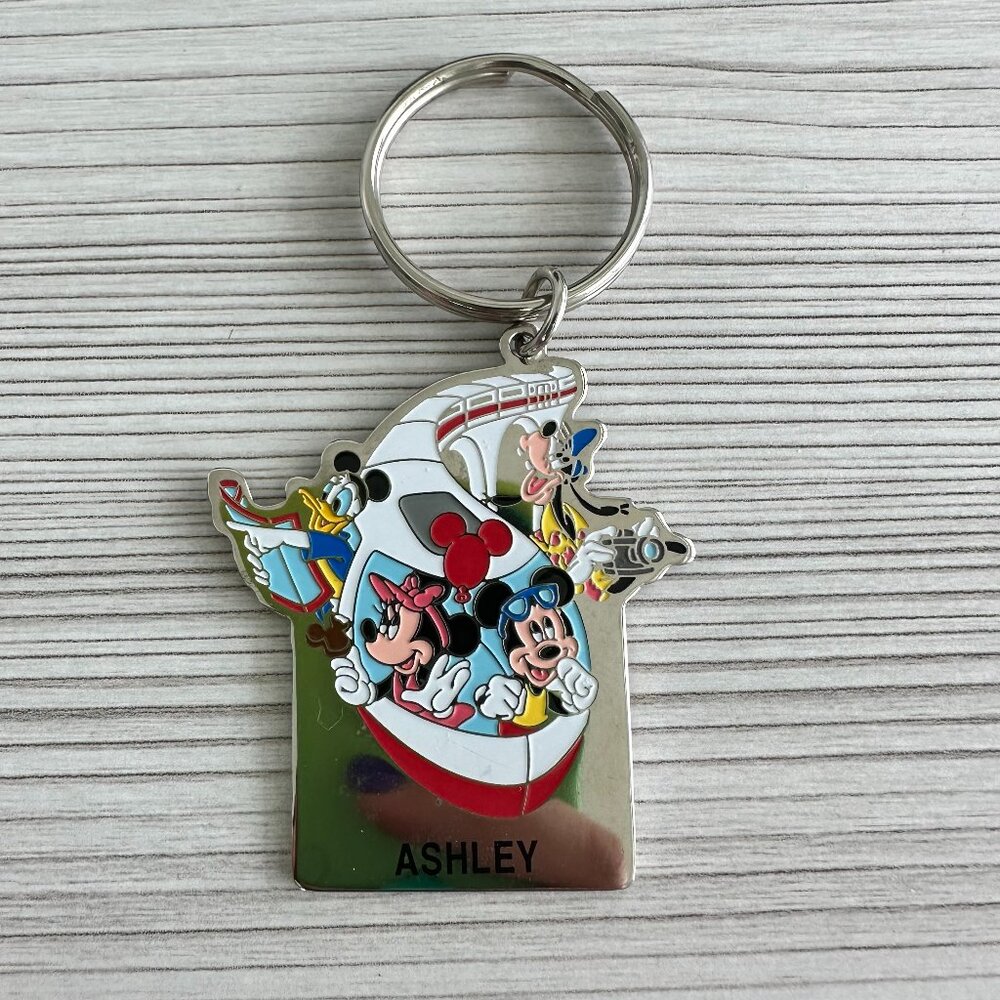 Vintage Walt Disney World "Ashley" Monorail Keychain